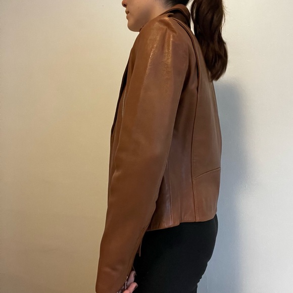 Mango Real Leather Jacket - Picture 5 of 8